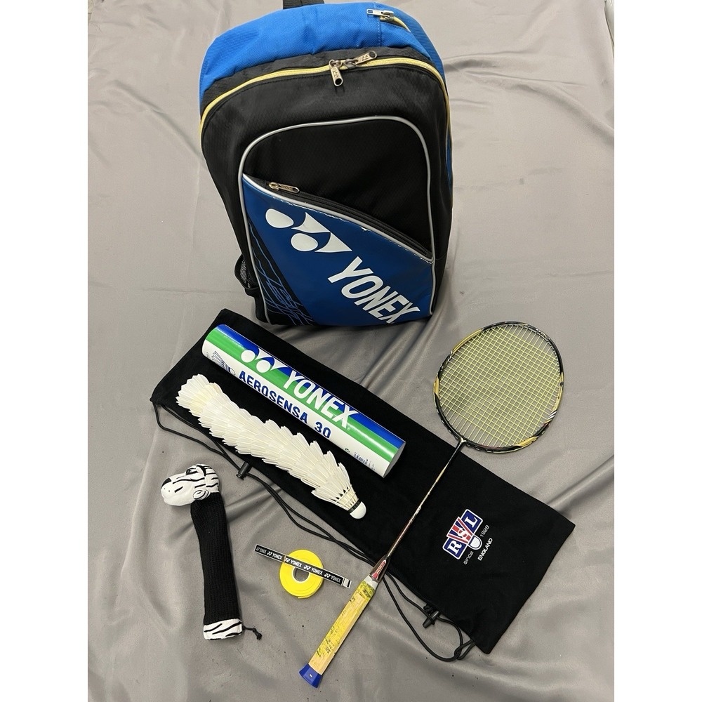 Victor Brave Sword 1S Badminton Racket With Bag Shuttlecocks New Grip Tape